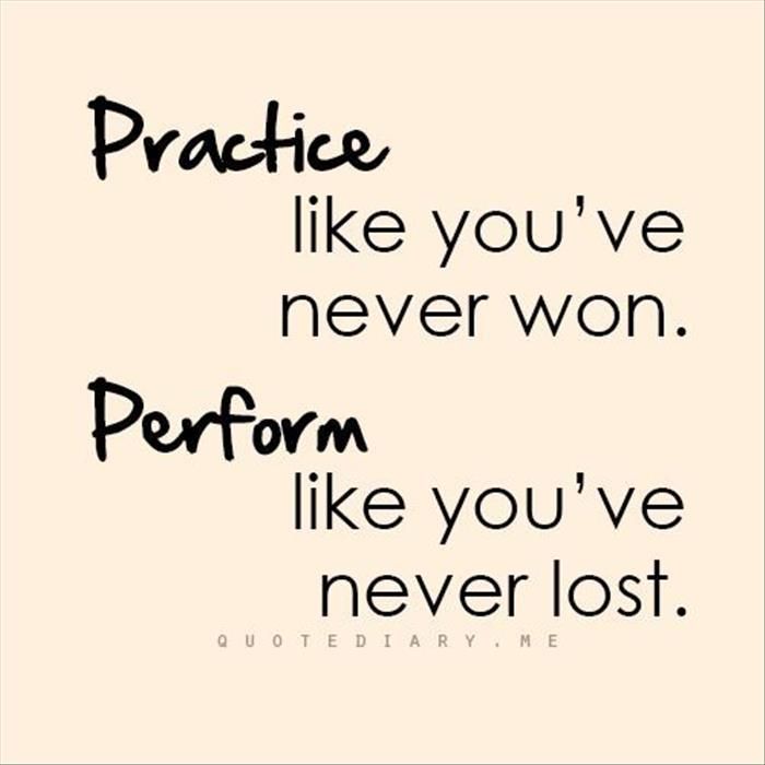 Practice Like You Have Never Won