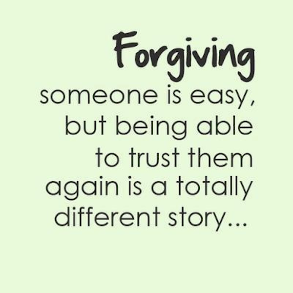 Forgiving someone