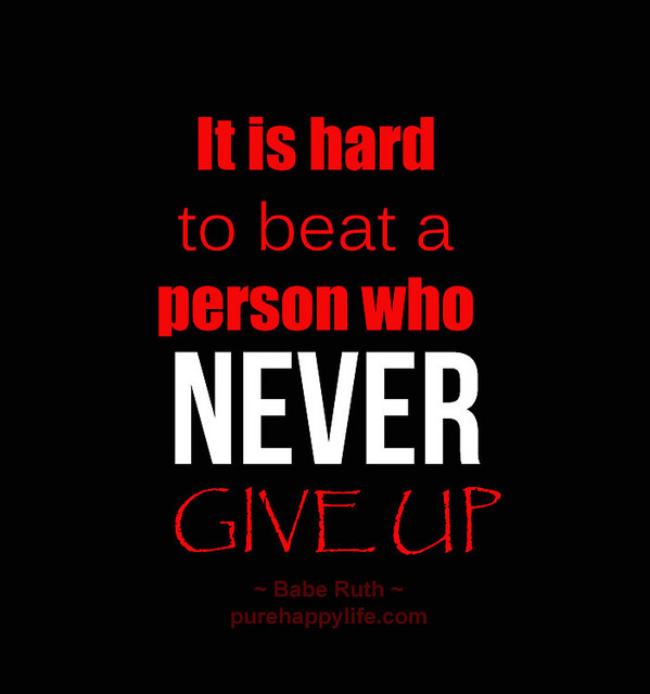 It Is Hard To Beat A Person...