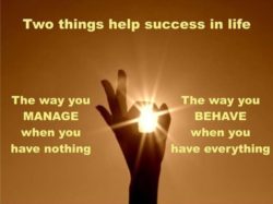 Two things help success