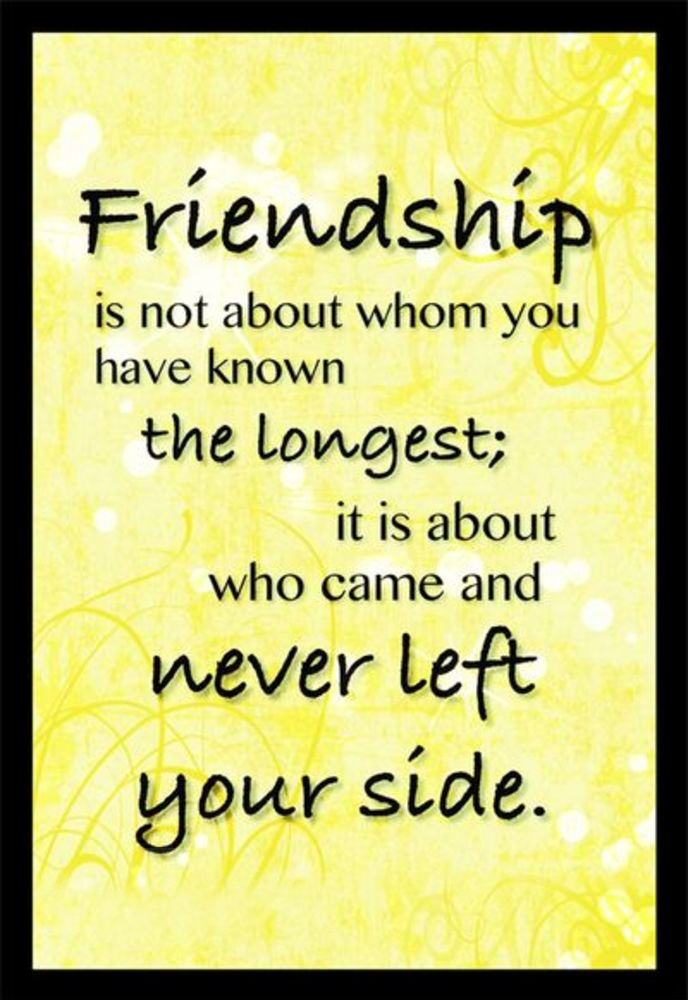 Friendship Is Not About Whom...