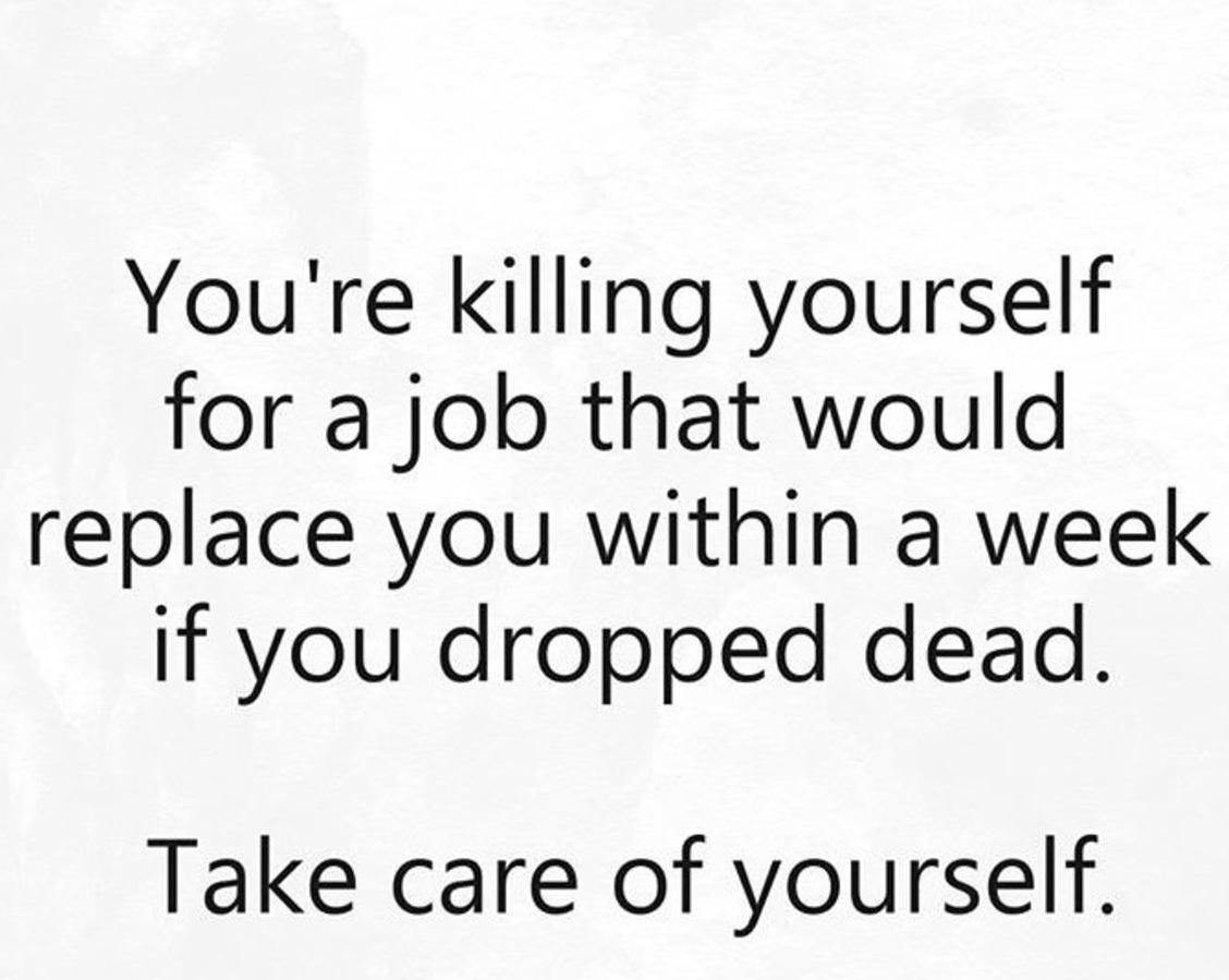 You Are Killing Yourself...