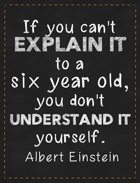 If You Can't Explain...