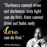 Darkness cannot drive out darkness...