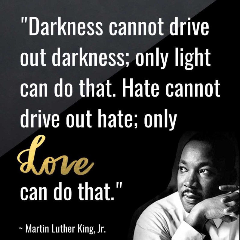 Darkness cannot drive out darkness Martin Luther Quotes